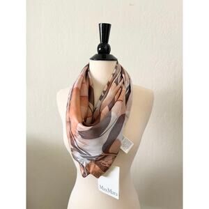Max Mara 100% Silk Square Scarf Parfumé Mon Âme Made in Italy New with Tags 35"